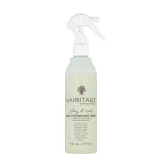 Hairitage Play It Cool Heat Protectant Spray on white background