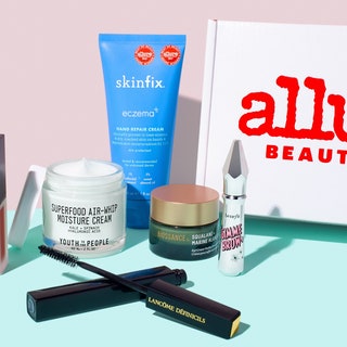 allure beauty box limited edition best of beauty box with allure best of beauty seal on pink and blue background 